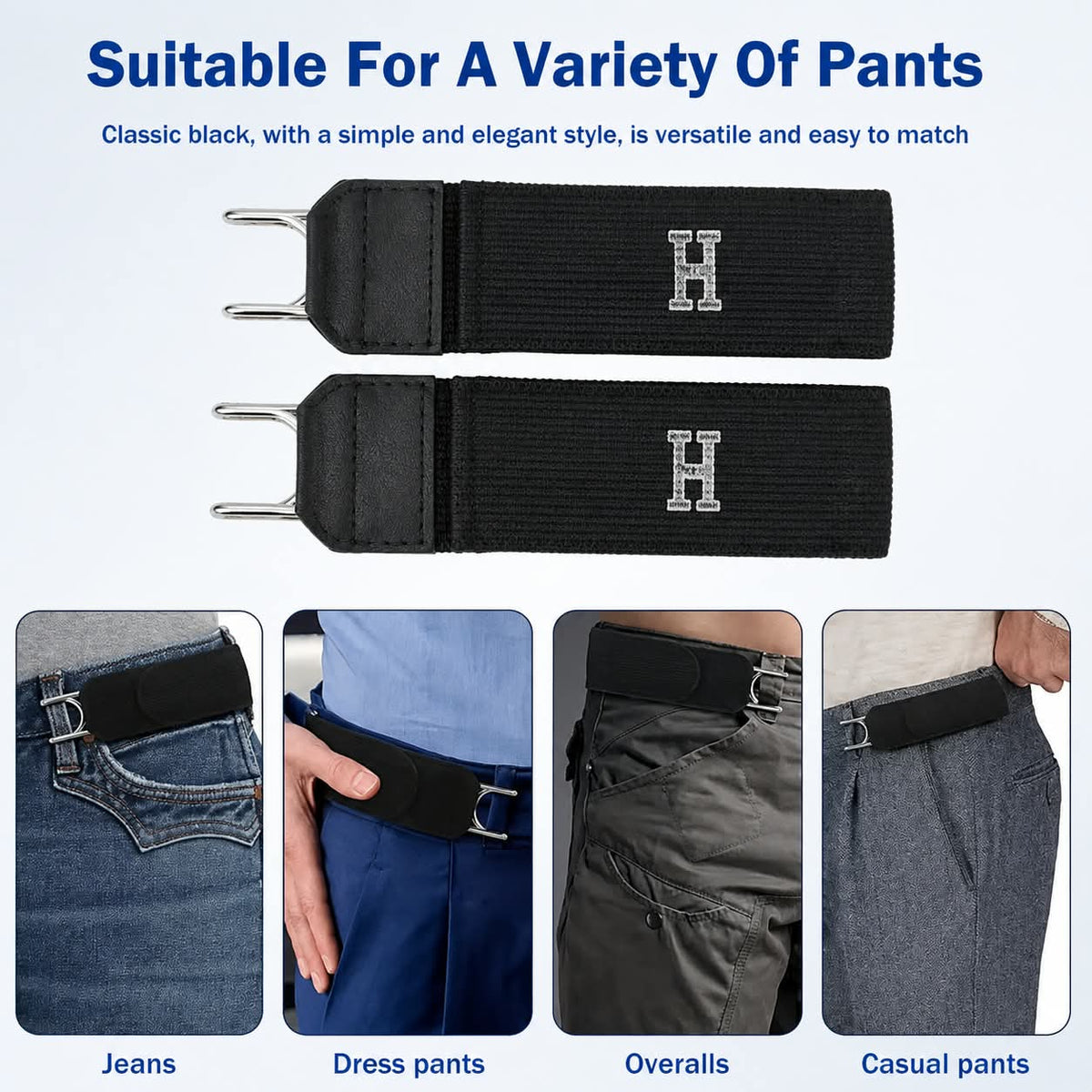 Pair of Buckleless Elastic Belt