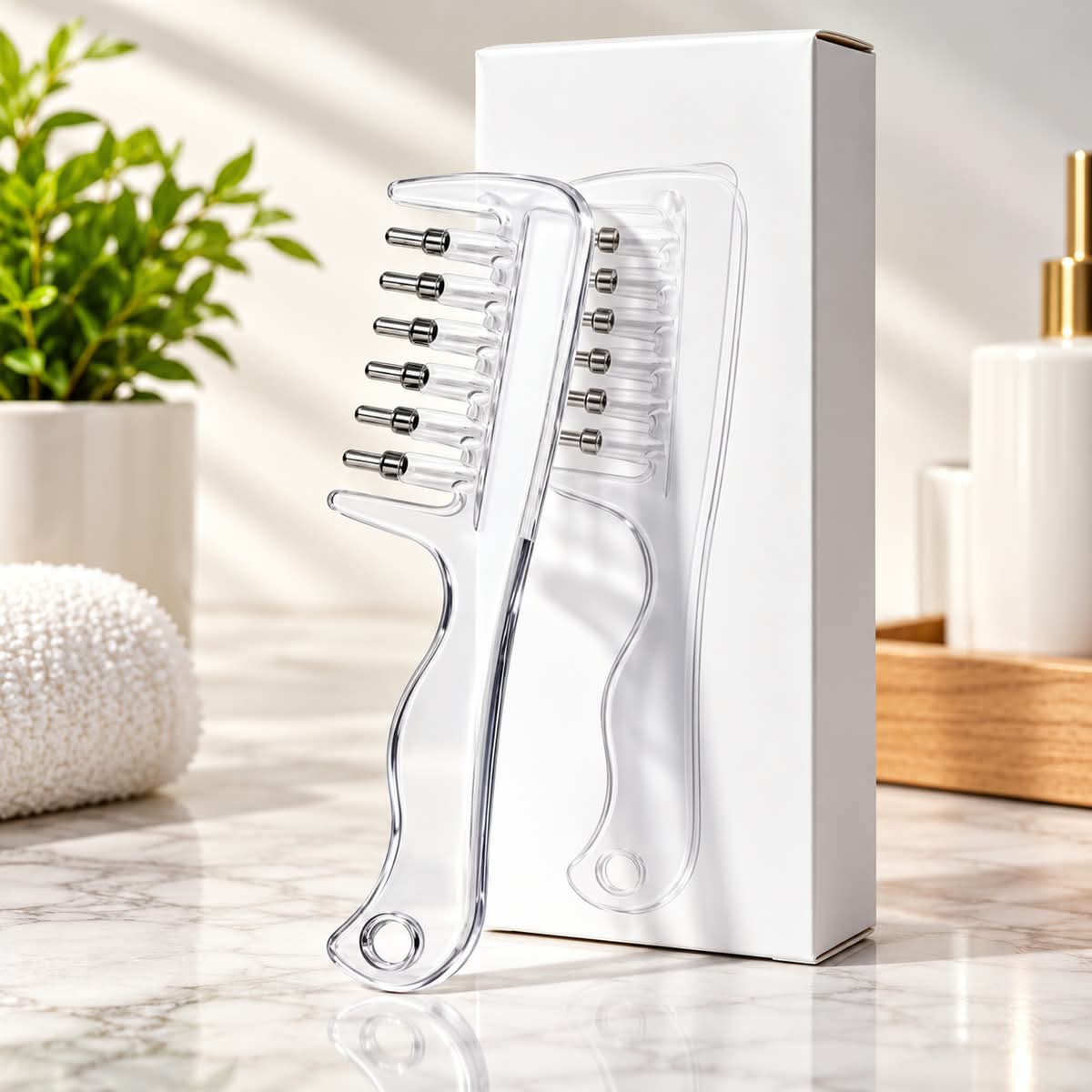 Scalp Massage & Relaxing Comb with Rolling Ball
